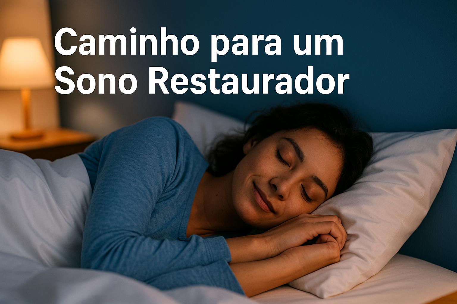 Mulher de olhos fechados com as mãos sobre o peito, praticando respiração consciente em um ambiente calmo. Palavra-chave: ritual noturno relaxante.